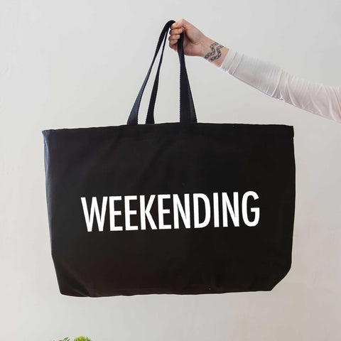 Weekending Oversized Tote Bag. Really Big Bag. Large Canvas Shopper